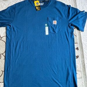 Carhartt Men’s Teal Blue Short-Sleeve Pocket Tee